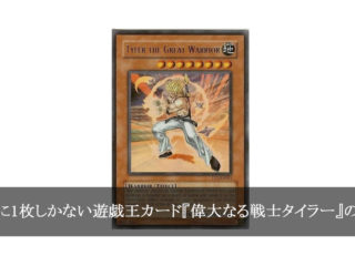 世界に1枚しかない遊戯王カード『偉大なる戦士タイラー』の現在